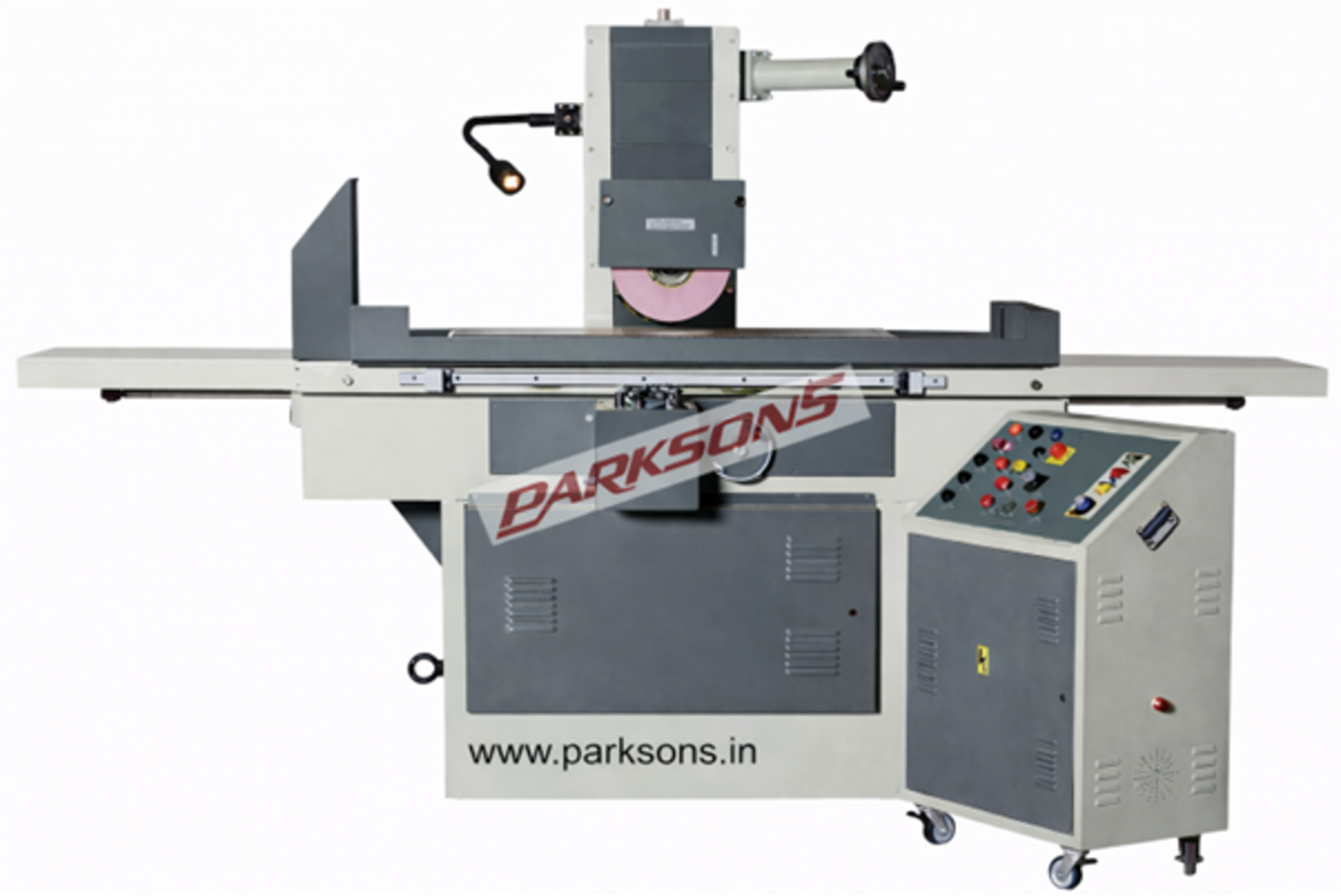 Precision surface grinder for achieving high-flatness tolerances on industrial dies, plates, and machine slides