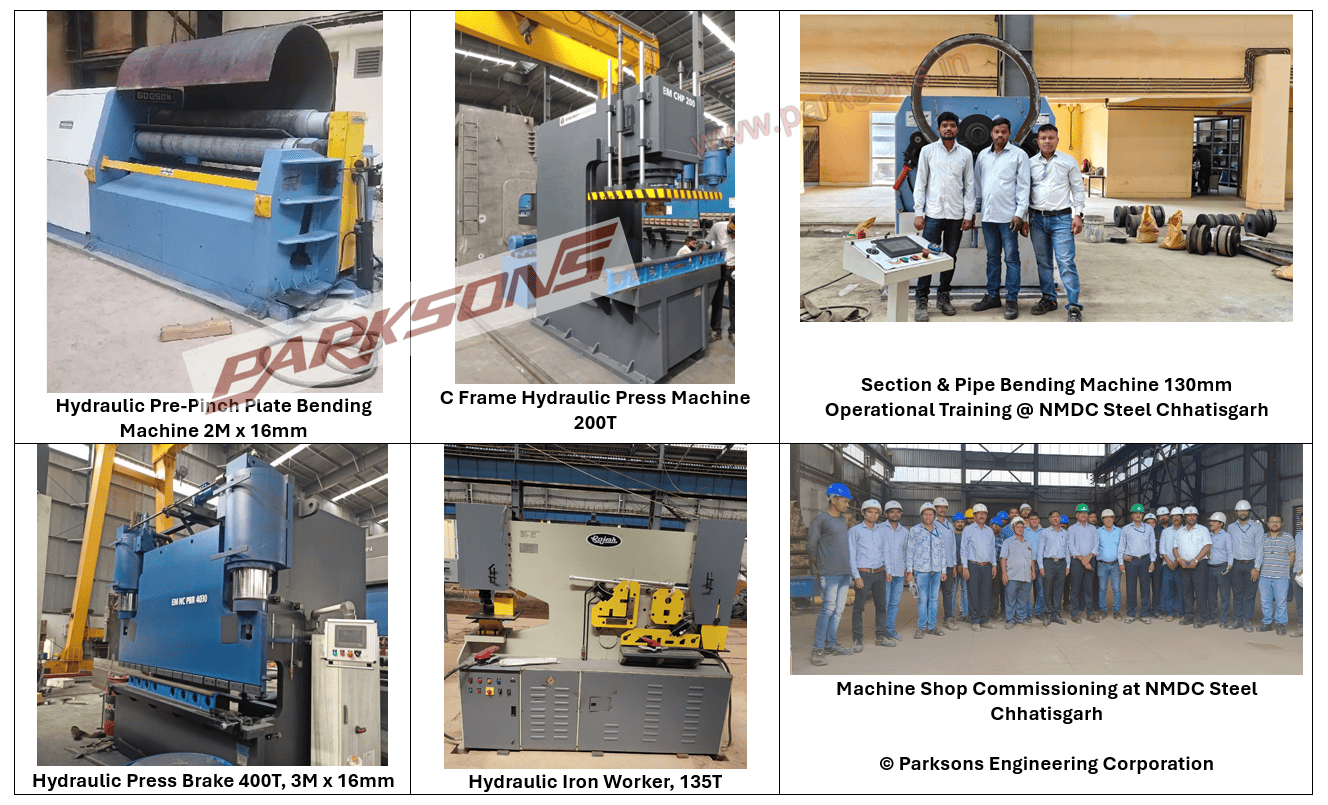 Heavy fabrication machines at NMDC Steel