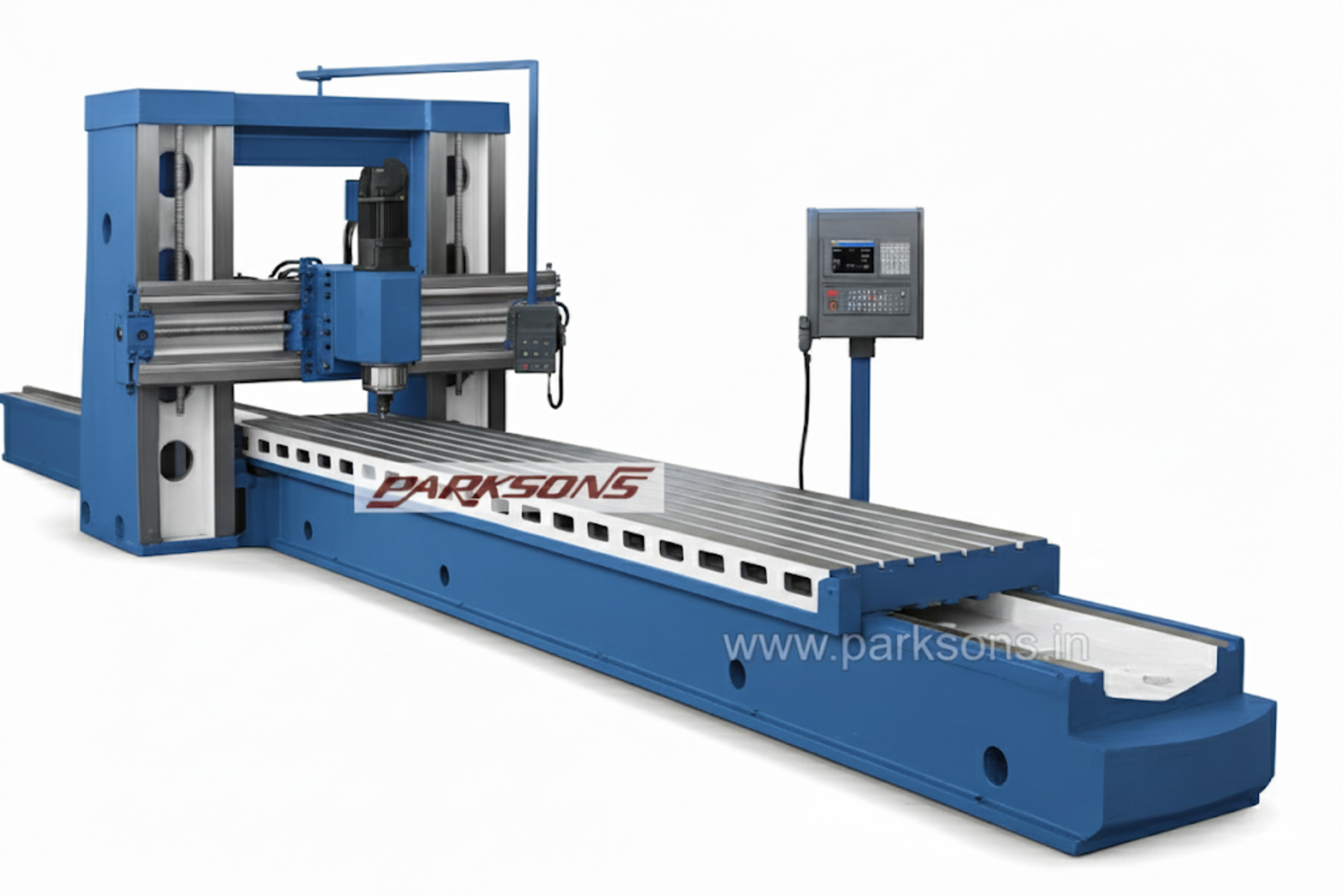 Large-scale plano milling machine (gantry-type) for machining long, heavy workpieces and plant structural components