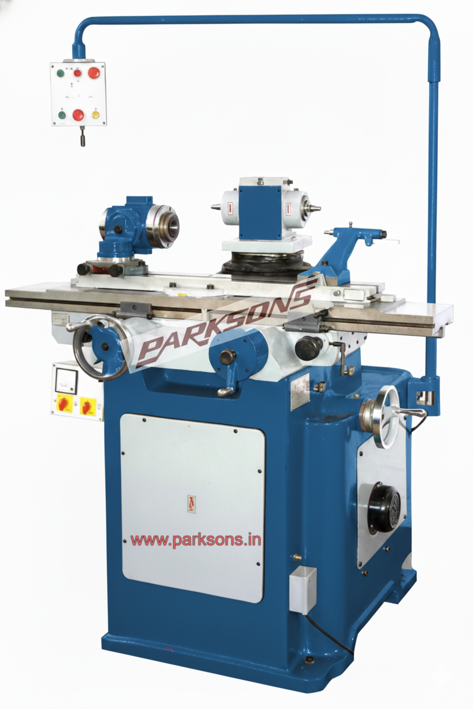 Tool and cutter grinder for sharpening and maintaining specialized industrial cutting tools and milling cutters